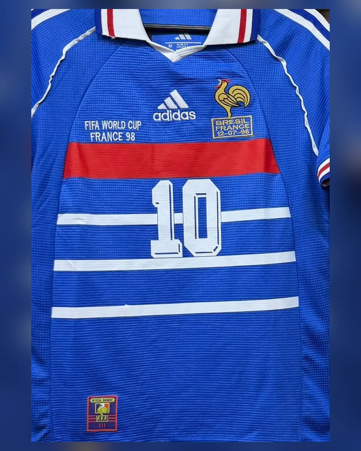 France 1998 Home — Zidane 10 — front