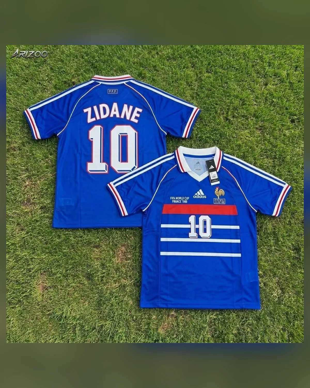 France 1998 Home — Zidane 10 — front and back