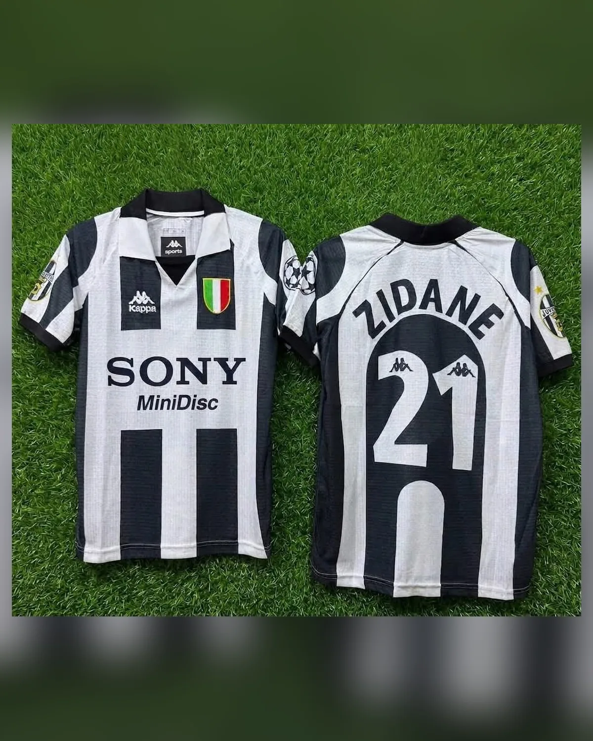 Juventus 1996/97 Home — Zidane 21 — front and back